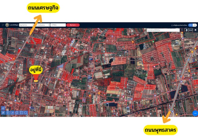 ขายที่ดินวปอกระทุ่มแบนผังม่วง แหล่งเศรษฐกิจ ใกล้โลตัสกระทุ่มแบน