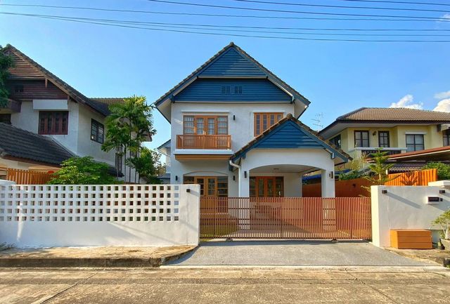 ขาย 3.59 ล้าน 54 ตรว. #แลนด์แอนด์เฮ้าส์ปาร์ค #สันทราย บ้าน 2 ชั้น #สไตล์โมเดิร์นมูจิ #เฟอร์นิเจอร์ครบ ตกแต่งสวนสวยแนวญี่ปุ่น #ใกล้ม.แม่โจ้